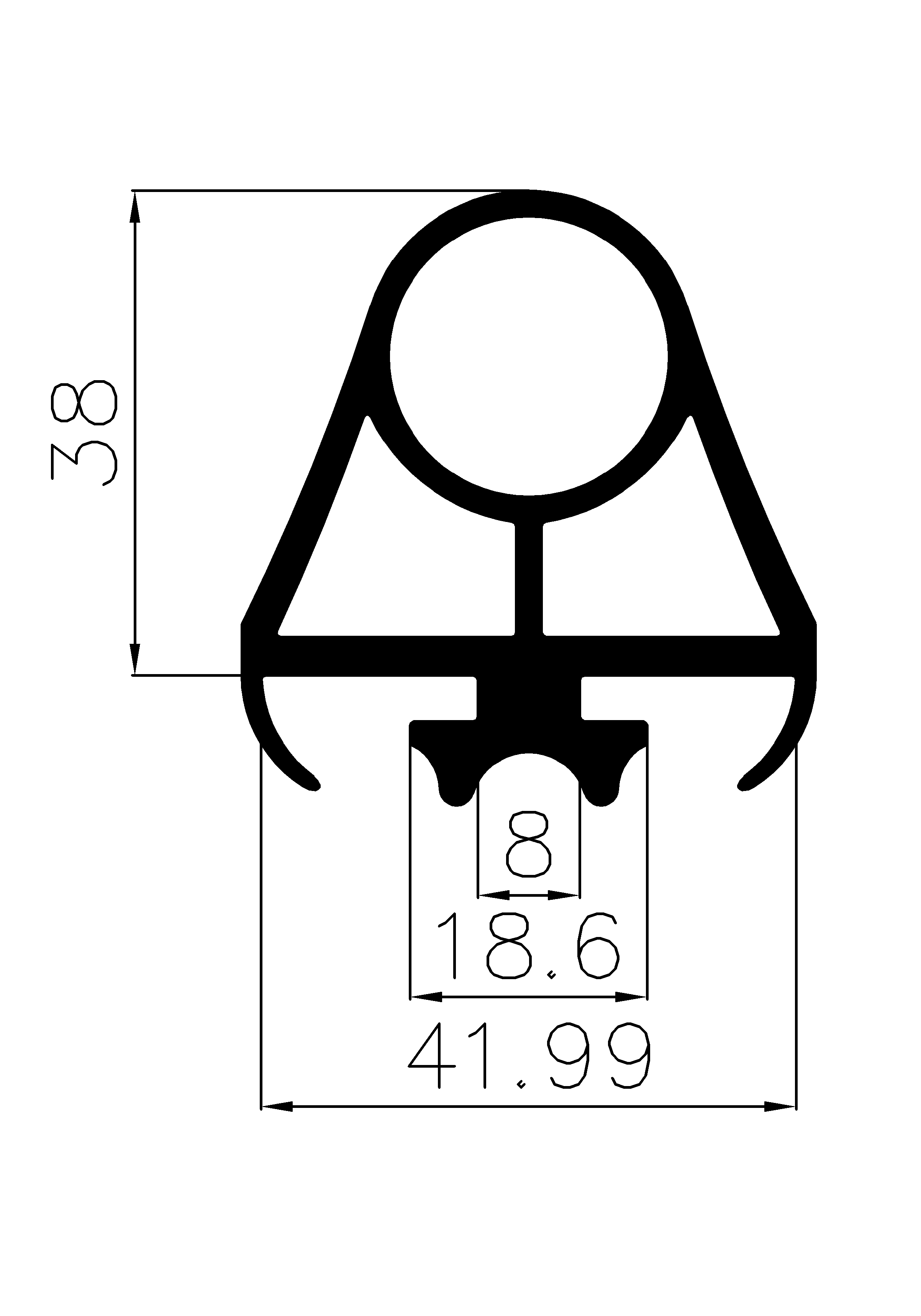 12530360KG - EPDM rubber profiles - Sliding door – finger-guard profiles 12530360KG - EPDM rubber profiles - Sliding door – finger-guard profiles