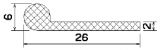 MZS 25548 - sponge profiles - Flag or 'P' profiles MZS 25548 - sponge profiles - Flag or 'P' profiles