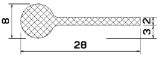 MZS 25549 - sponge profiles - Flag or 'P' profiles MZS 25549 - sponge profiles - Flag or 'P' profiles
