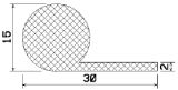 MZS 25550 - EPDM profiles - Flag or 'P' profiles MZS 25550 - EPDM profiles - Flag or 'P' profiles